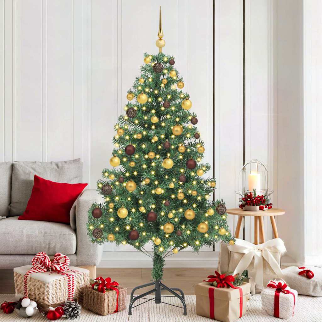 BRISNO Christmas Tree with 300 LEDs with Stand Green 180 cm PVC
