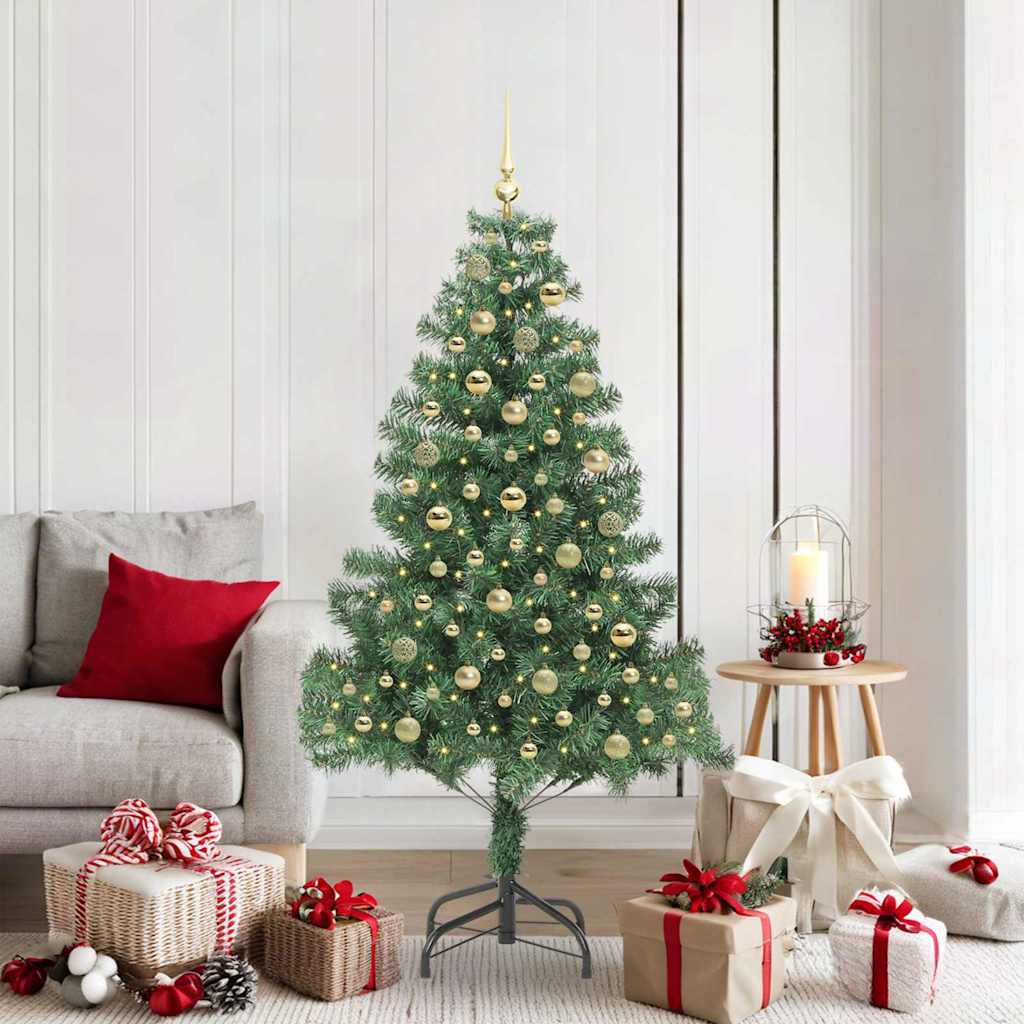 BRISNO Christmas Tree with 300 LEDs with Stand Green 180 cm PVC