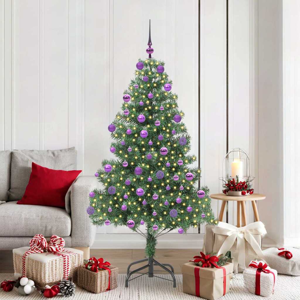 BRISNO Christmas Tree with 300 LEDs with Stand Green 180 cm PVC