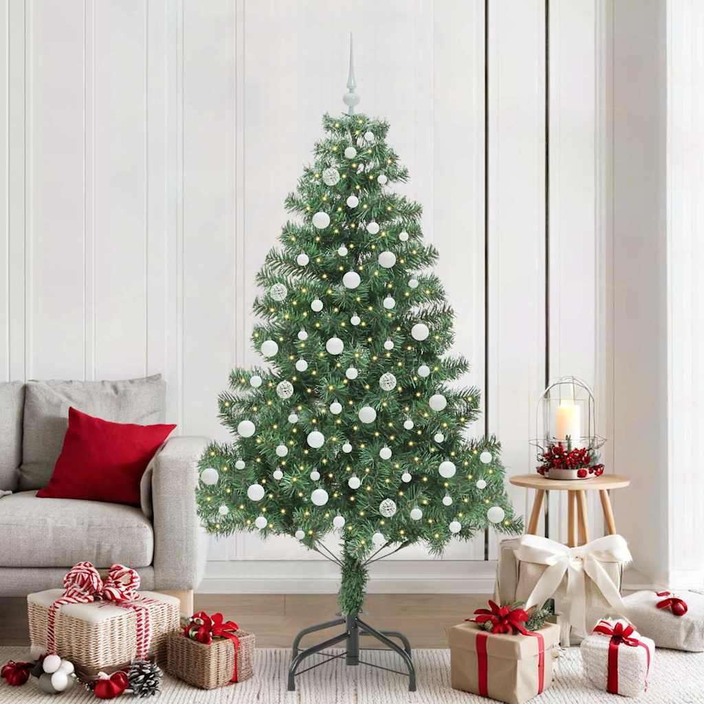 BRISNO Christmas Tree with 300 LEDs with Stand Green 210 cm PVC