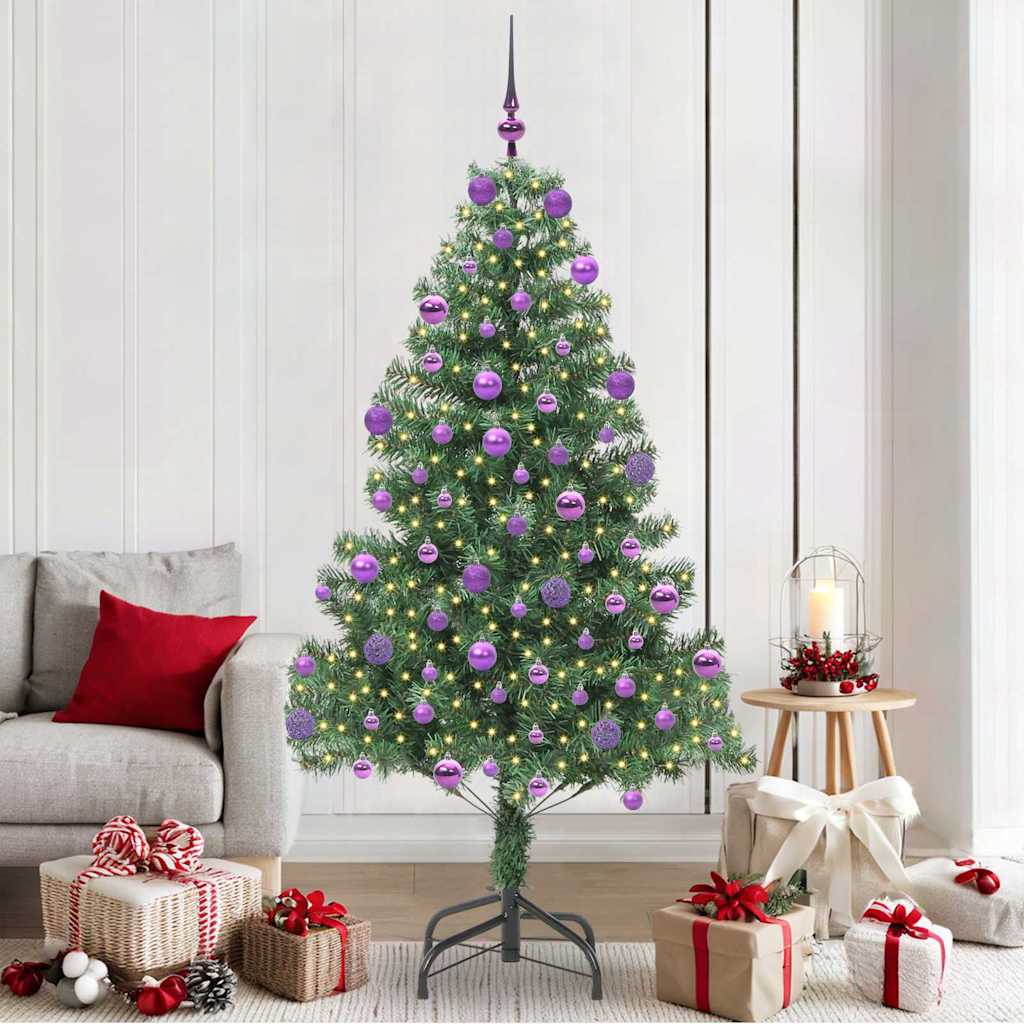BRISNO Christmas Tree with 300 LEDs with Stand Green 210 cm PVC