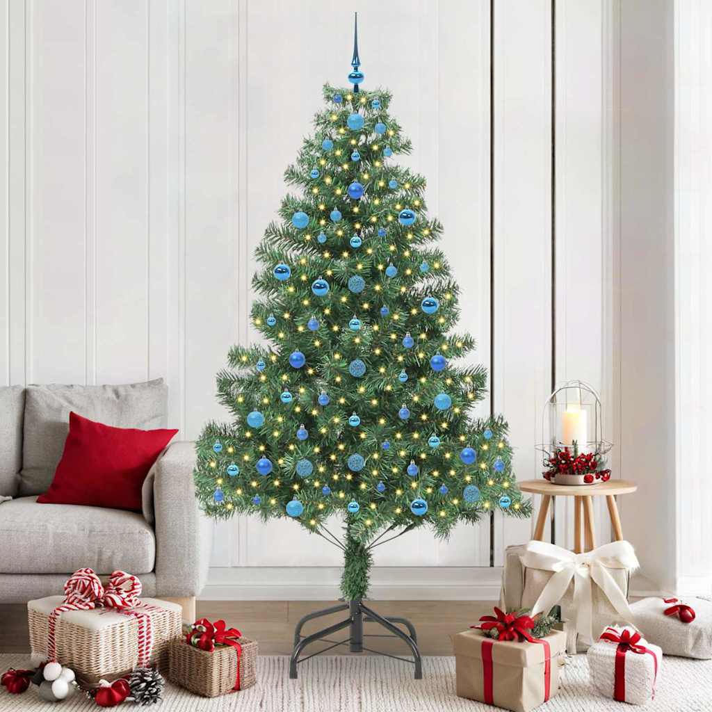 BRISNO Christmas Tree with 300 LEDs with Stand Green 210 cm PVC