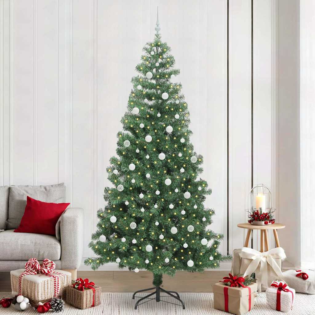 CINDOR Christmas Tree with 300 LEDs with Stand Green 240 cm PVC
