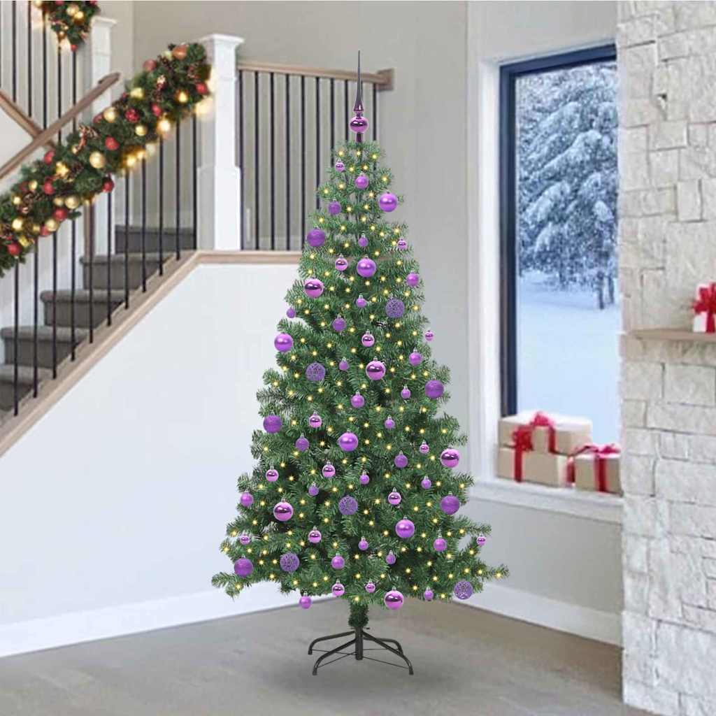 CINDOR Christmas Tree with 300 LEDs with Stand Green 240 cm PVC