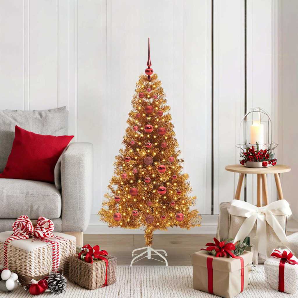 ELFIR Christmas Tree with 150 LEDs with Stand Gold 120 cm PET