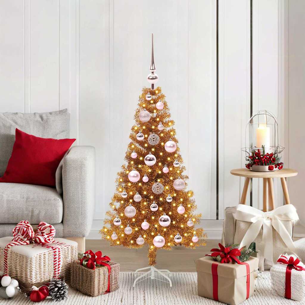 ELFIR Christmas Tree with 150 LEDs with Stand Gold 120 cm PET