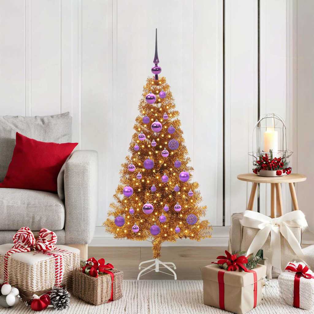 ELFIR Christmas Tree with 150 LEDs with Stand Gold 120 cm PET