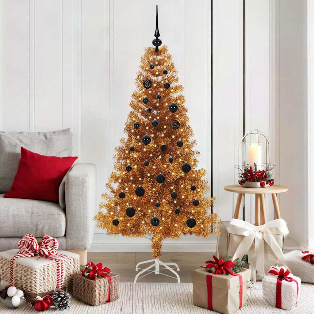 ELFIR Christmas Tree with 150 LEDs with Stand Gold 150 cm PET