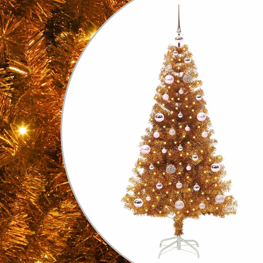 ELFIR Christmas Tree with 150 LEDs with Stand Gold 150 cm PET