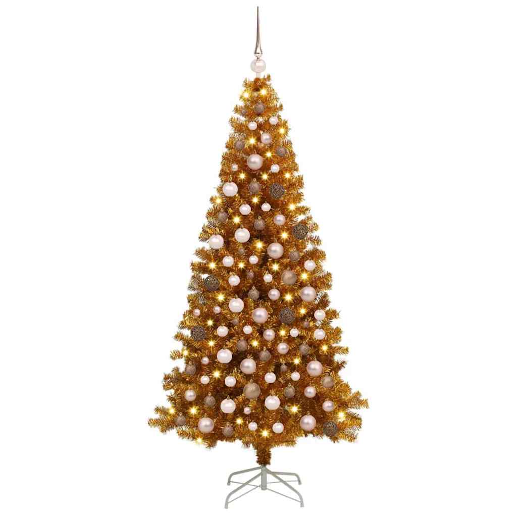 ELFIR Christmas Tree with 300 LEDs with Stand Gold 180 cm PET