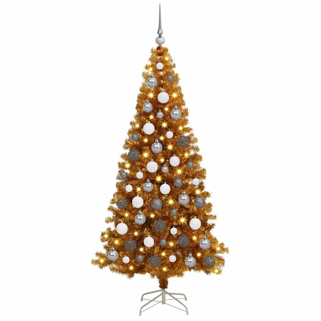 ELFIR Christmas Tree with 300 LEDs with Stand Gold 180 cm PET