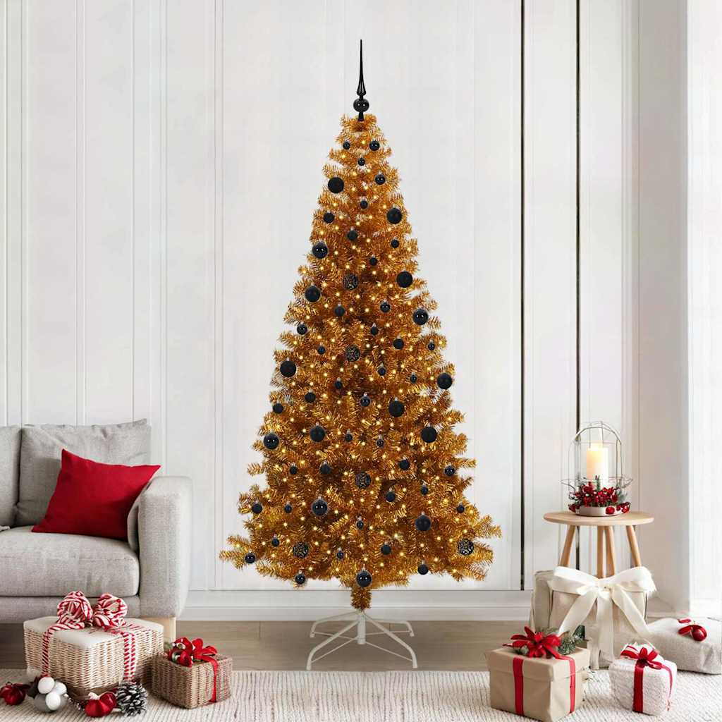ELFIR Christmas Tree with 300 LEDs with Stand Gold 210 cm PET