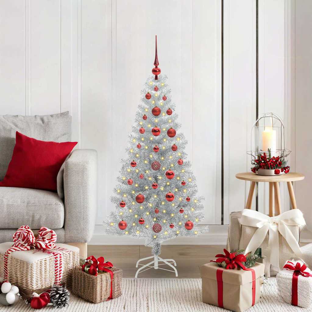 ELFIR Christmas Tree with 150 LEDs with Stand Silver 120 cm PET