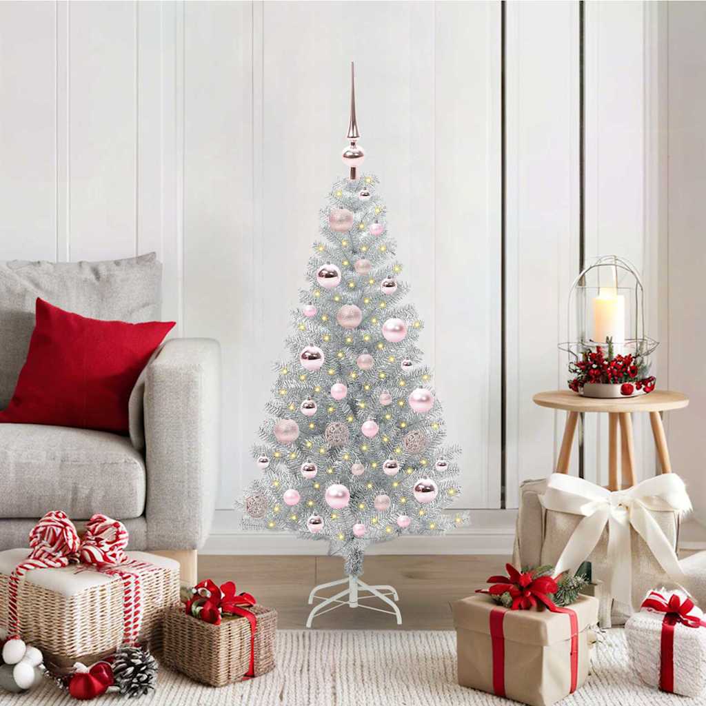 ELFIR Christmas Tree with 150 LEDs with Stand Silver 120 cm PET