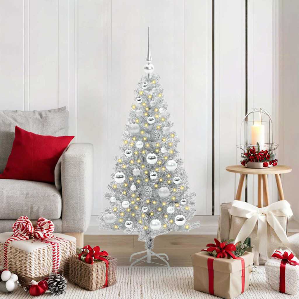 ELFIR Christmas Tree with 150 LEDs with Stand Silver 120 cm PET