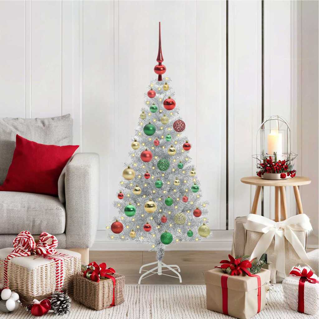 ELFIR Christmas Tree with 150 LEDs with Stand Silver 120 cm PET