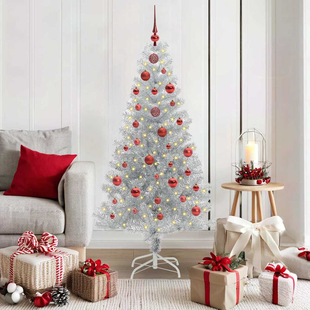 ELFIR Christmas Tree with 150 LEDs with Stand Silver 150 cm PET