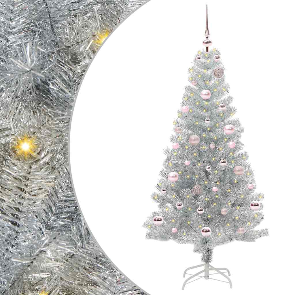 ELFIR Christmas Tree with 150 LEDs with Stand Silver 150 cm PET