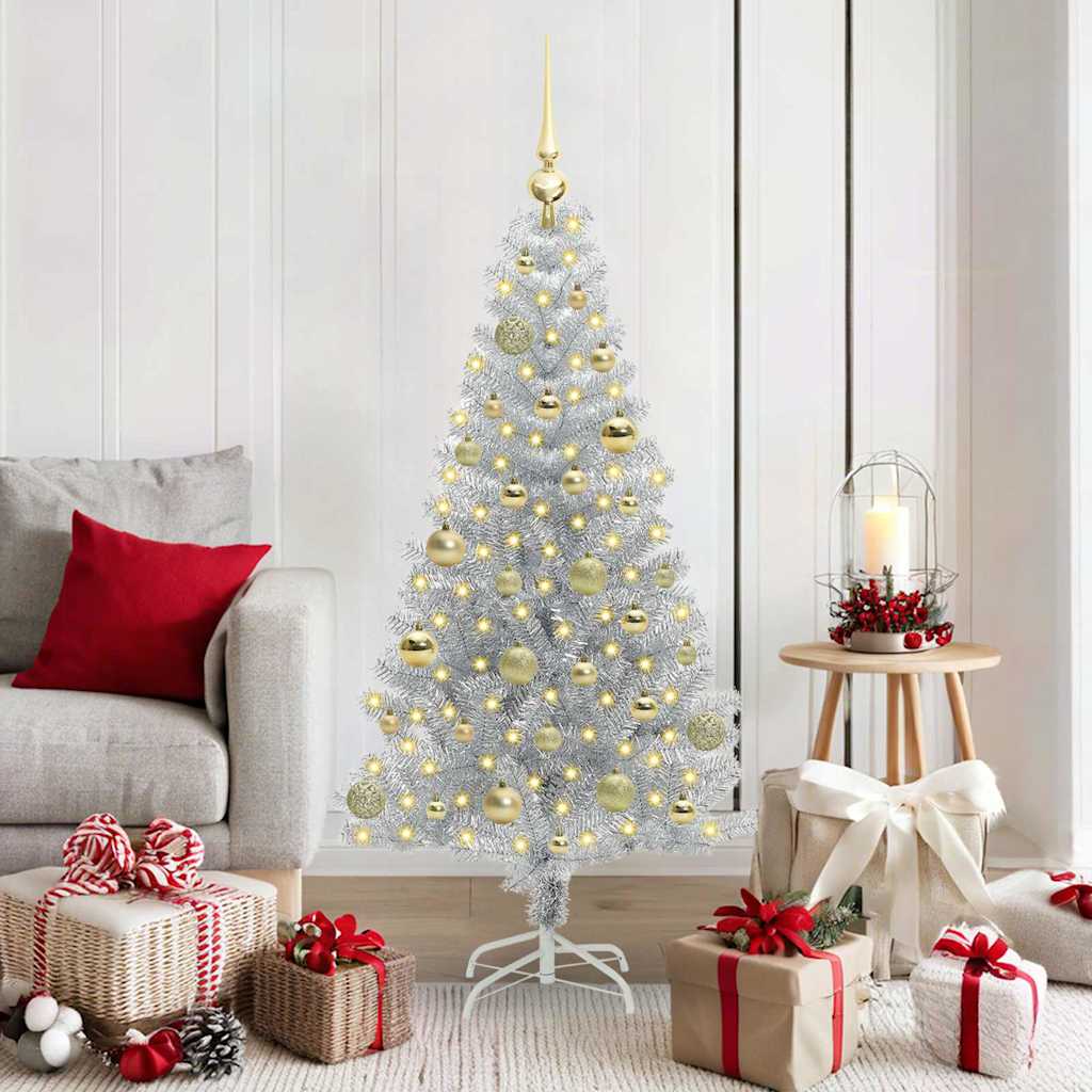 ELFIR Christmas Tree with 150 LEDs with Stand Silver 150 cm PET