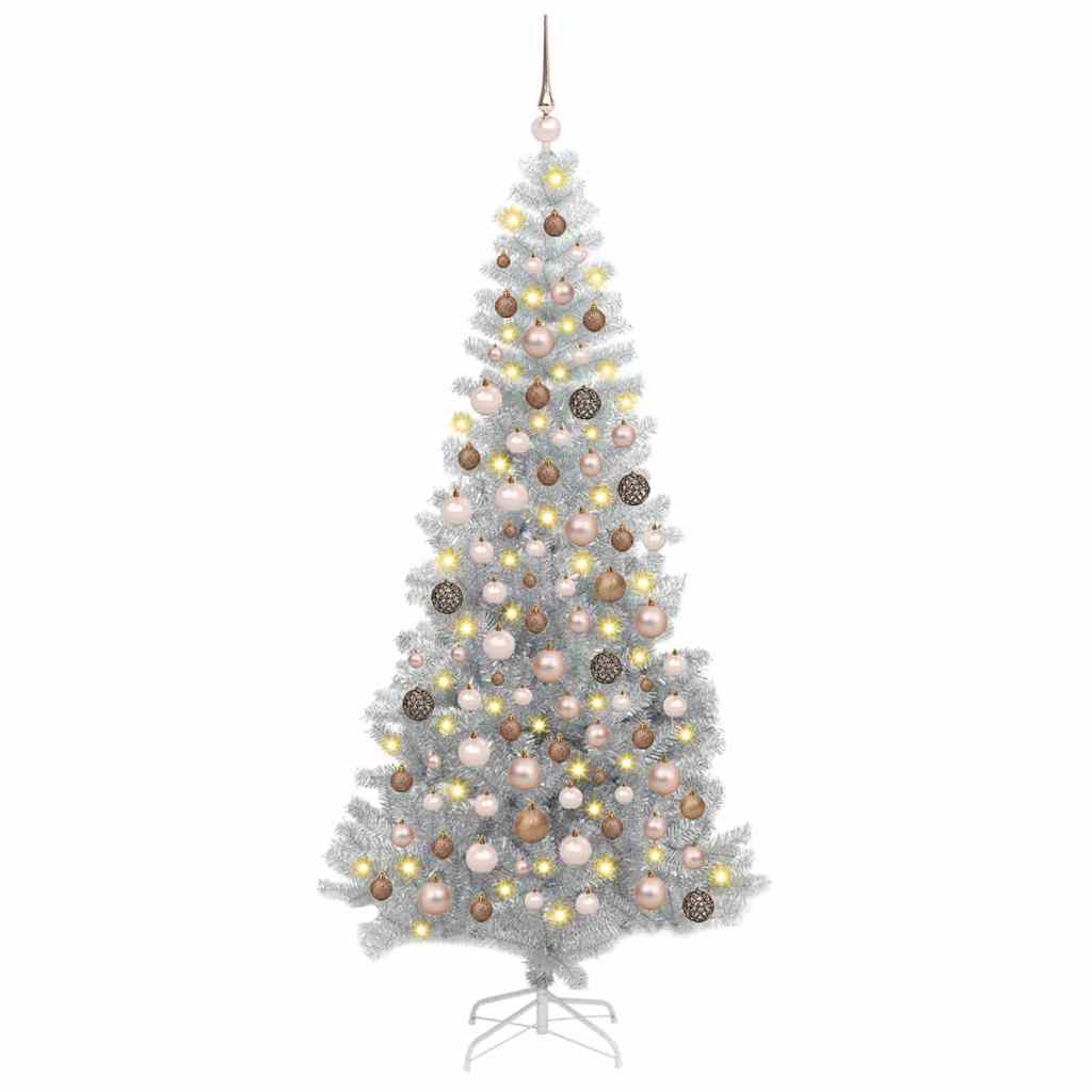 ELFIR Christmas Tree with 300 LEDs with Stand Silver 180 cm PET