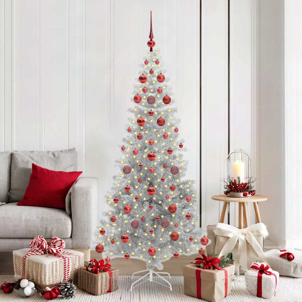 ELFIR Christmas Tree with 300 LEDs with Stand Silver 180 cm PET