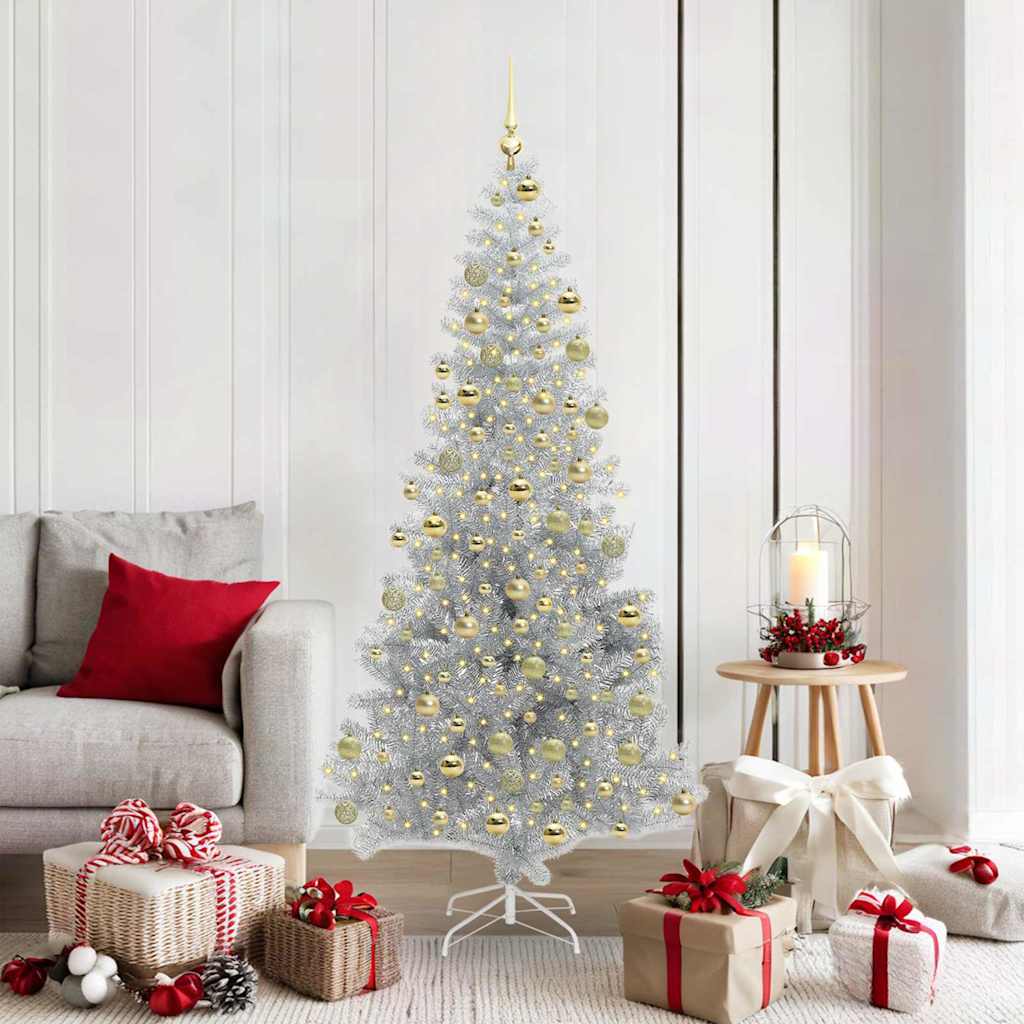 ELFIR Christmas Tree with 300 LEDs with Stand Silver 180 cm PET