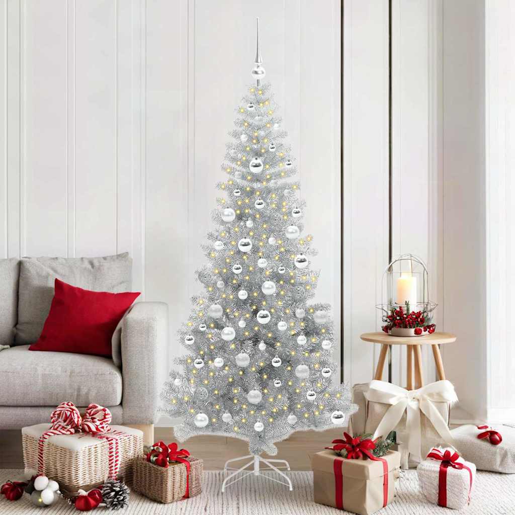 ELFIR Christmas Tree with 300 LEDs with Stand Silver 180 cm PET