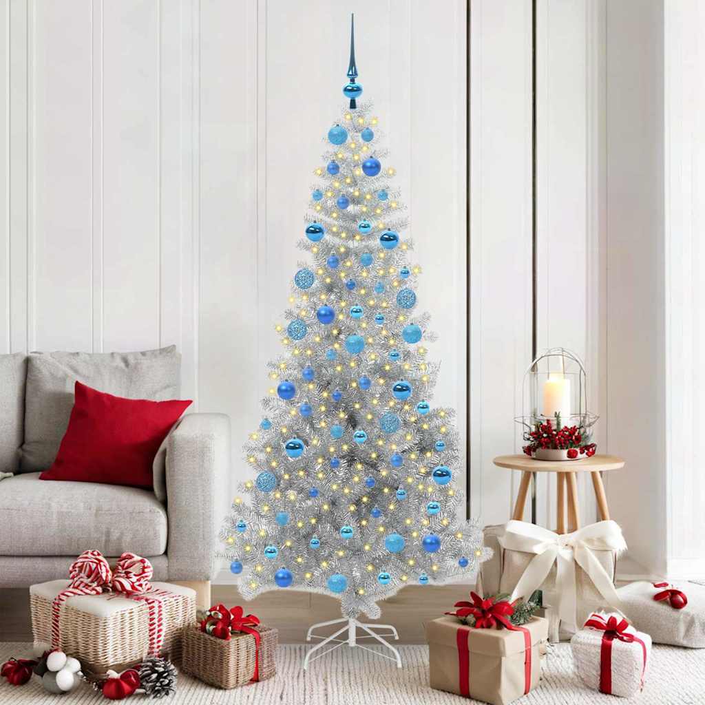 ELFIR Christmas Tree with 300 LEDs with Stand Silver 180 cm PET