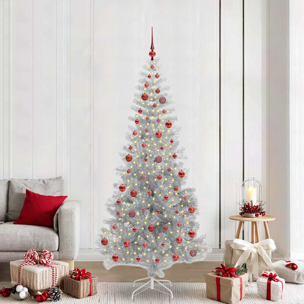 ELFIR Christmas Tree with 300 LEDs with Stand Silver 210 cm PET