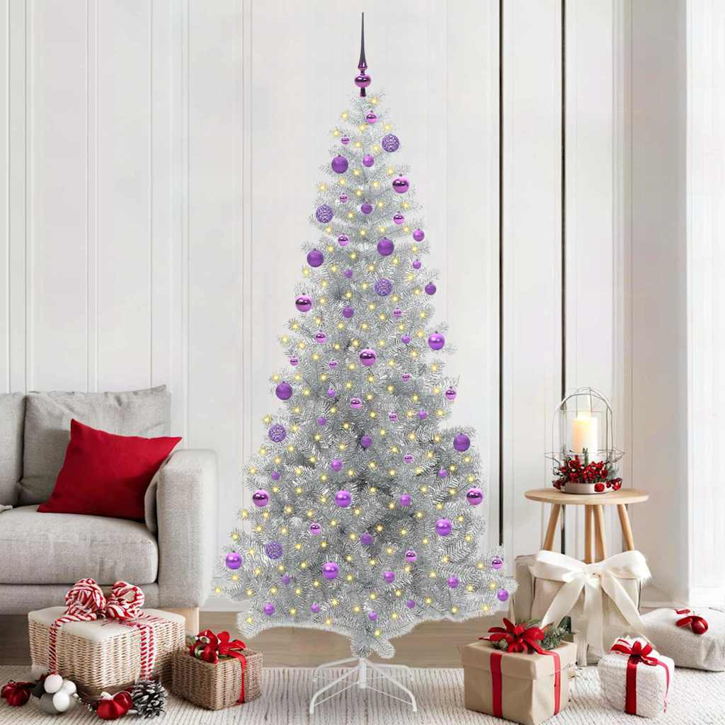 ELFIR Christmas Tree with 300 LEDs with Stand Silver 210 cm PET