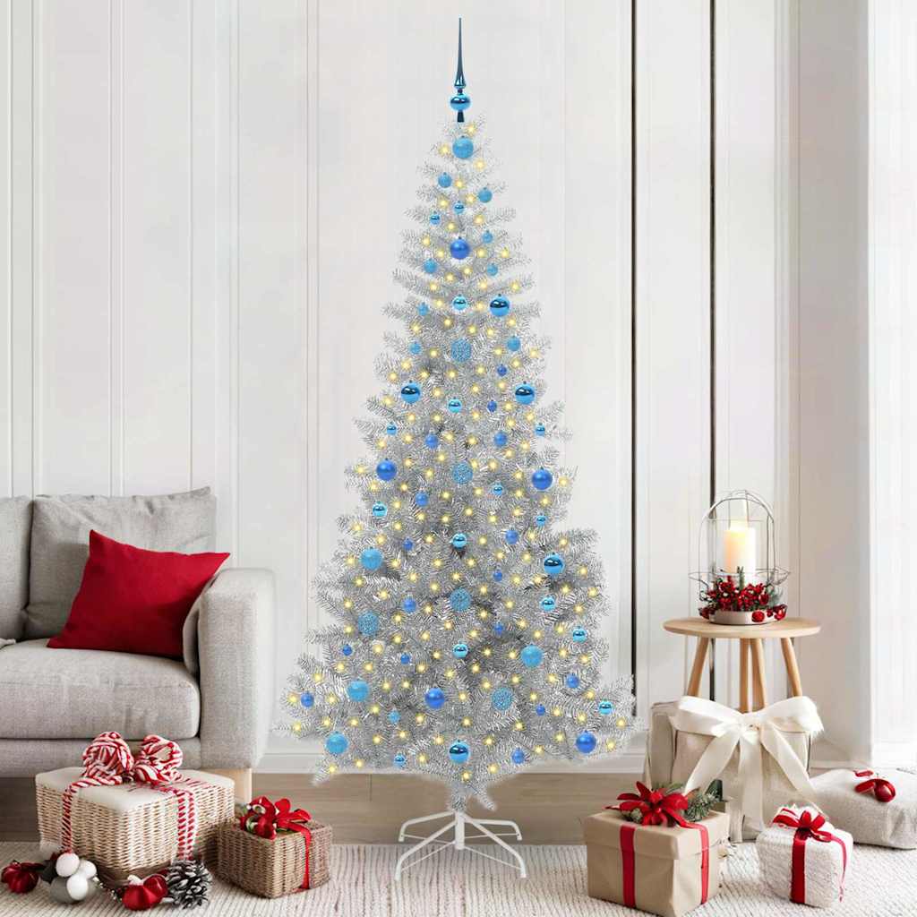 ELFIR Christmas Tree with 300 LEDs with Stand Silver 210 cm PET