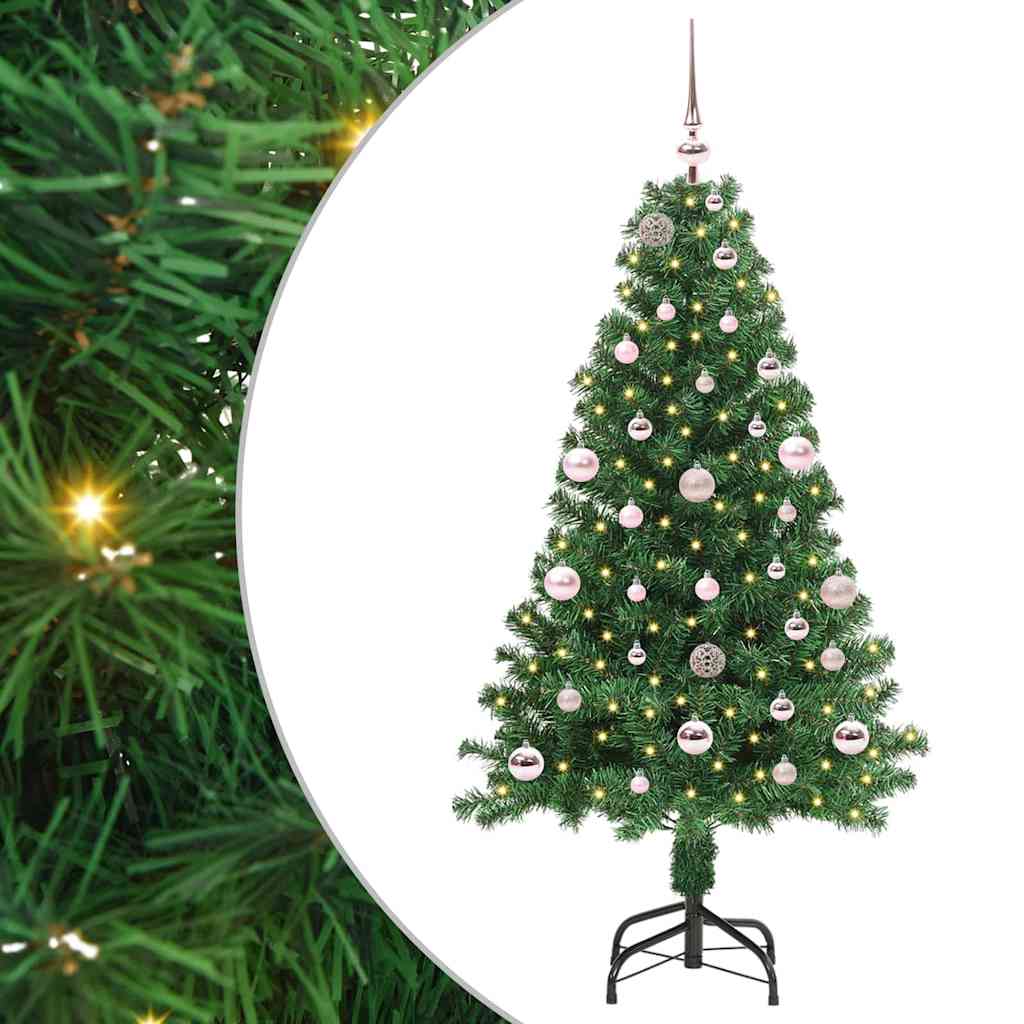 COSDEN Artificial Christmas Tree with 150 LEDs with Stand Green 150 cm