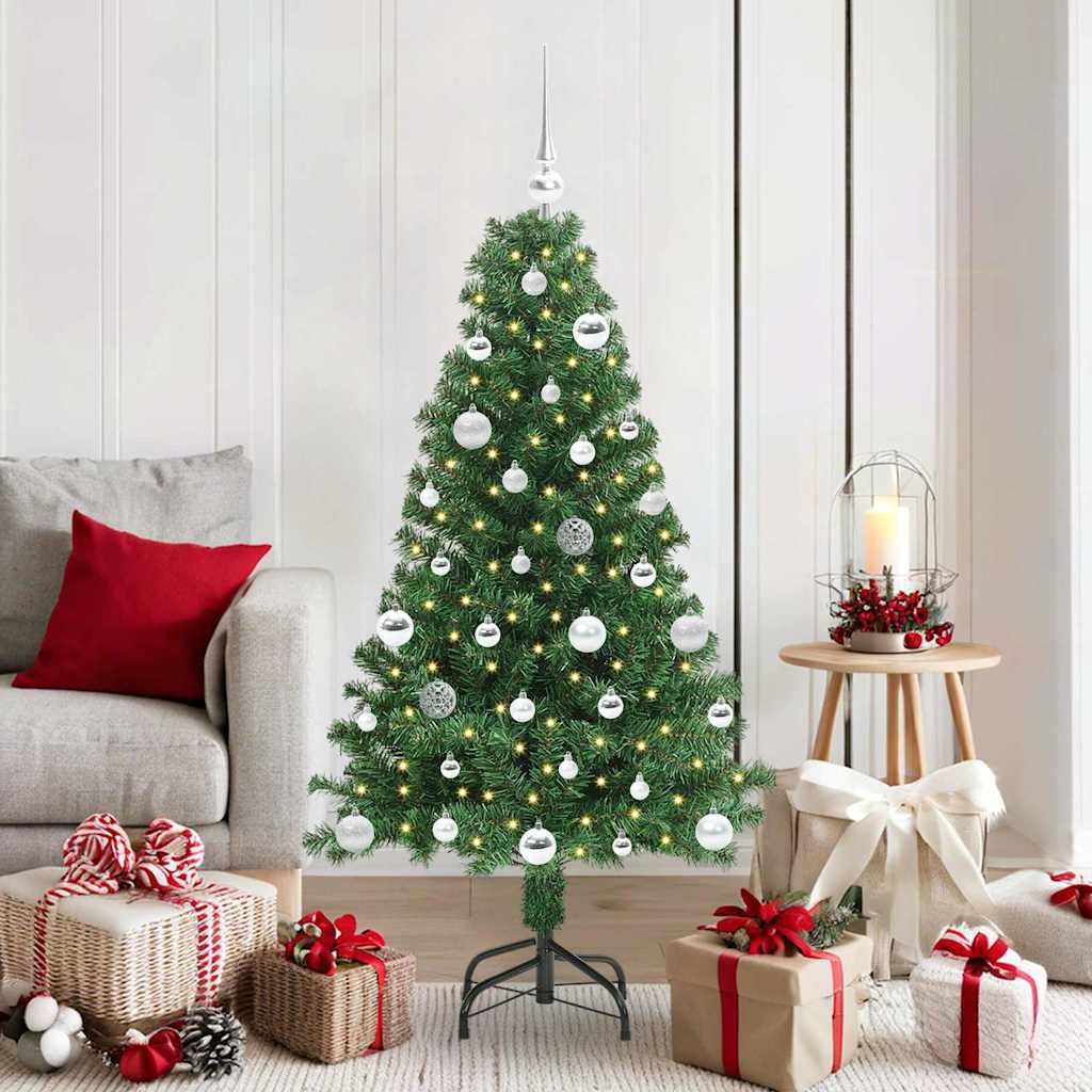 COSDEN Artificial Christmas Tree with 150 LEDs with Stand Green 150 cm