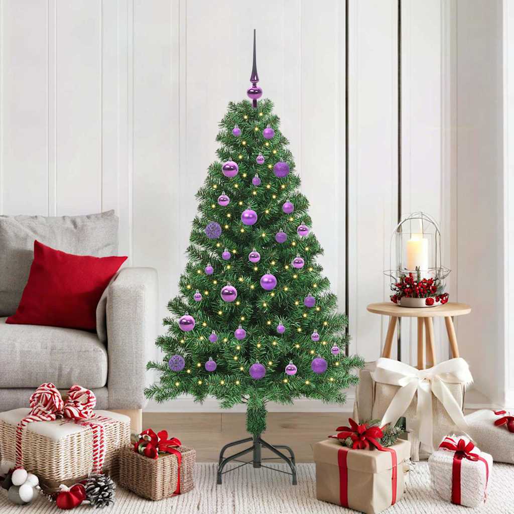 COSDEN Artificial Christmas Tree with 150 LEDs with Stand Green 150 cm