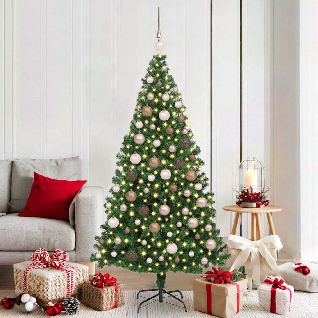 COSDEN Artificial Christmas Tree with 300 LEDs with Stand Green 180 cm