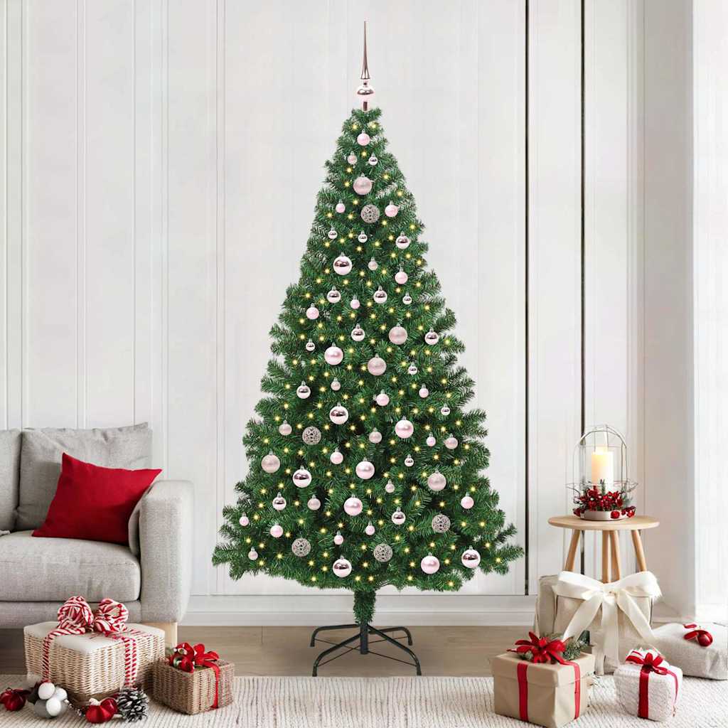 COSDEN Artificial Christmas Tree with 300 LEDs with Stand Green 210 cm
