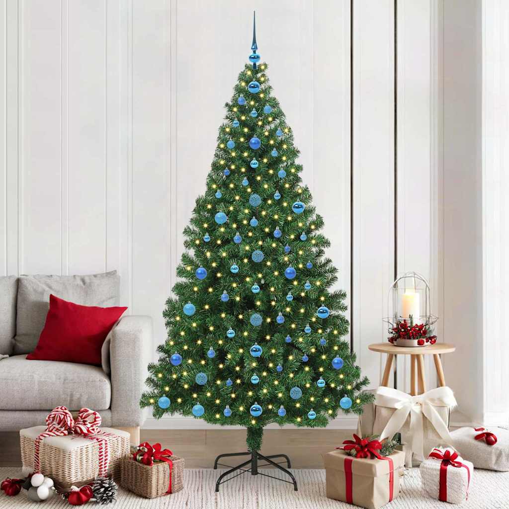 COSDEN Artificial Christmas Tree with 300 LEDs with Stand Green 210 cm