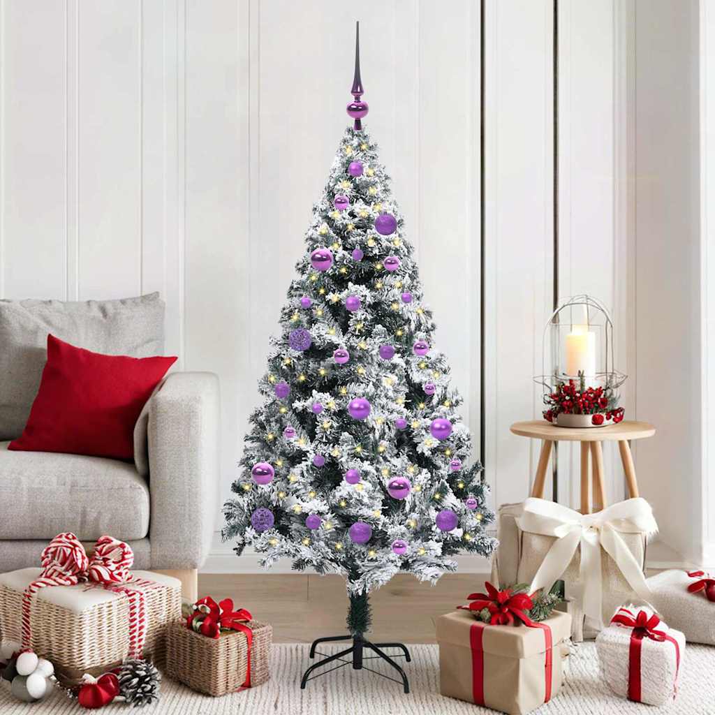 COSDEN Artificial Christmas Tree with 150 LEDs with Stand Green 150 cm