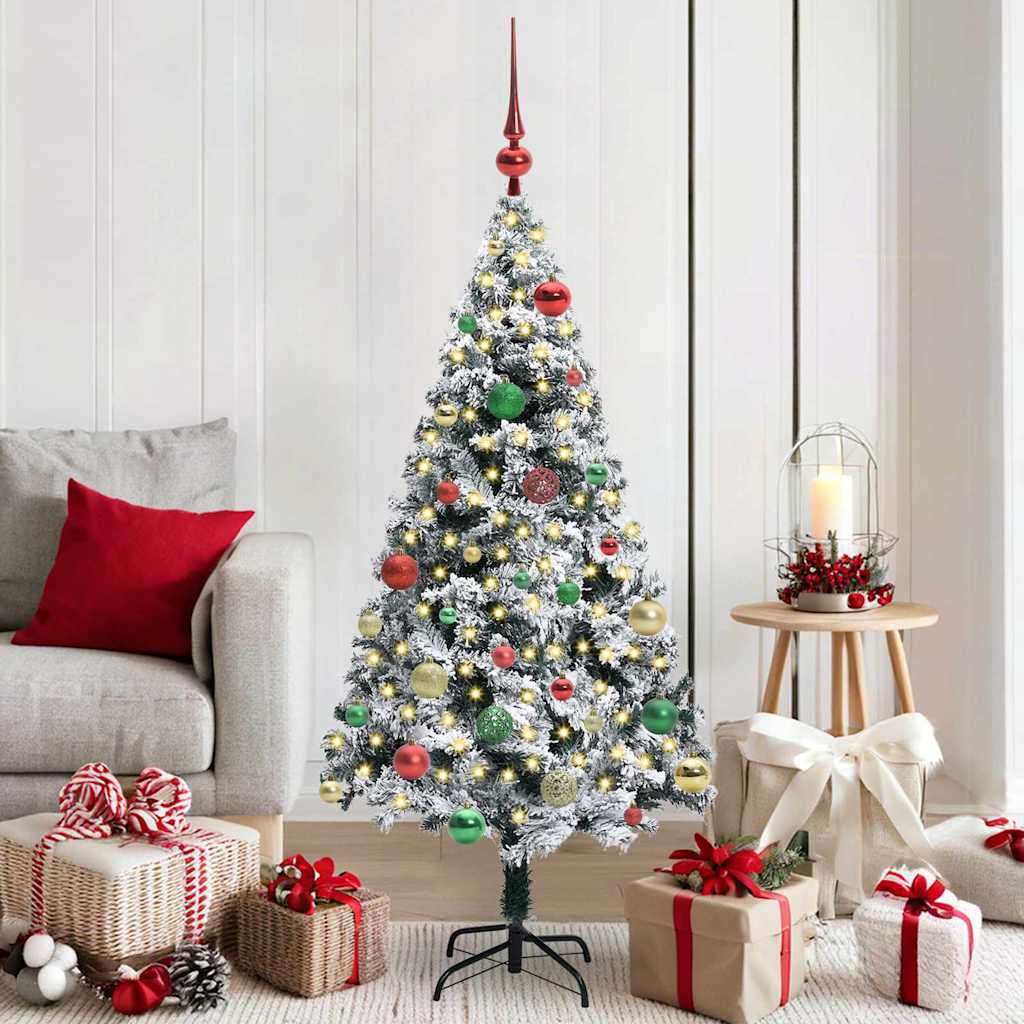 COSDEN Artificial Christmas Tree with 150 LEDs with Stand Green 150 cm