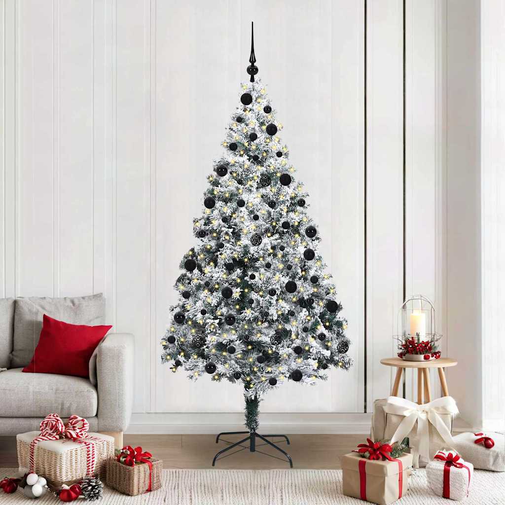 COSDEN Artificial Christmas Tree with 300 LEDs with Stand Green 210 cm