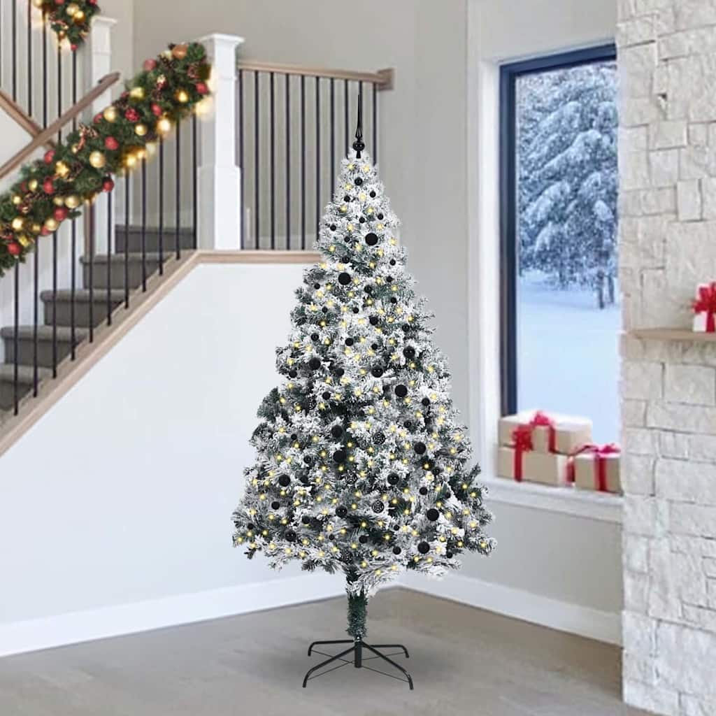 COSDEN Artificial Christmas Tree with 300 LEDs with Stand Green 240 cm