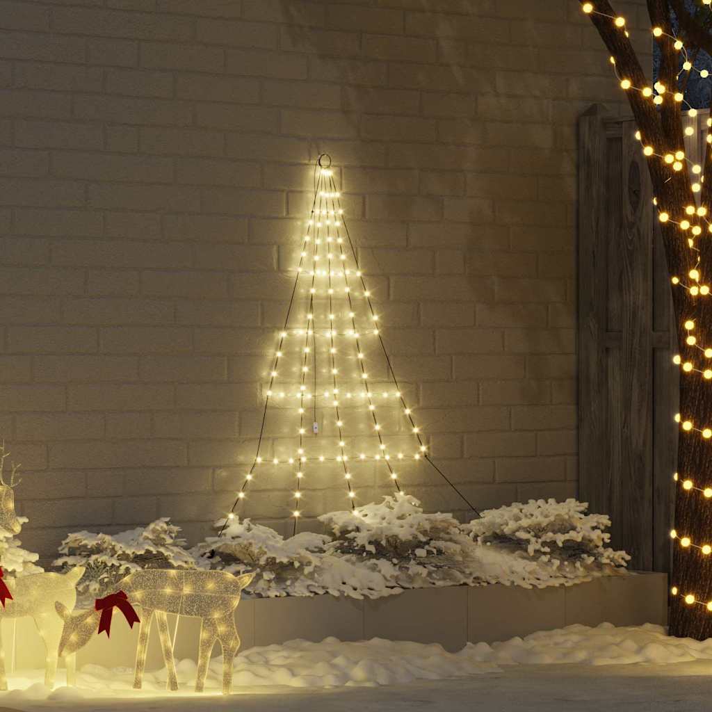 FLIRRA LED Christmas Tree with Ground Spikes Warm White 180 cm Metal