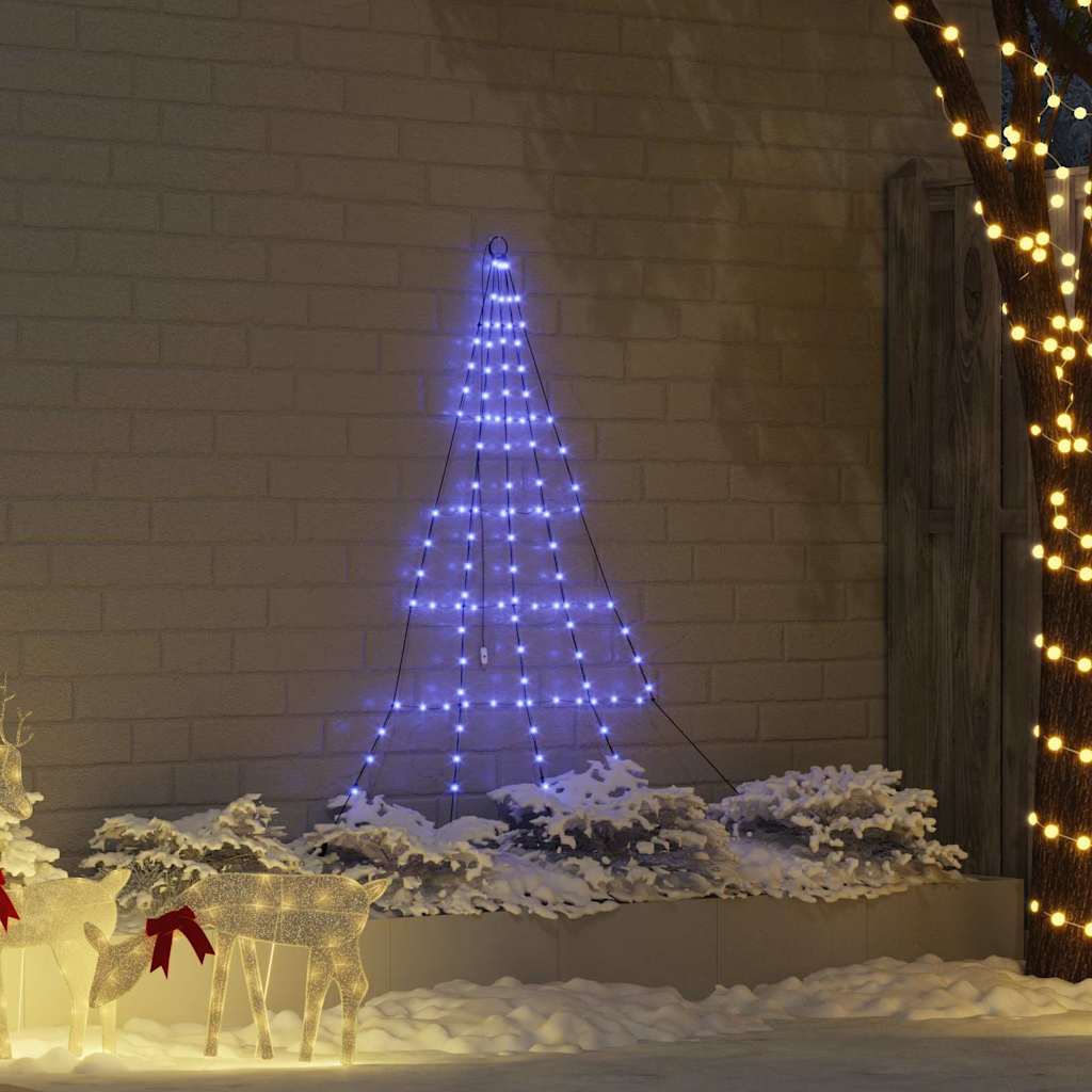 FLIRRA LED Christmas Tree with Ground Spikes Blue 180 cm Metal