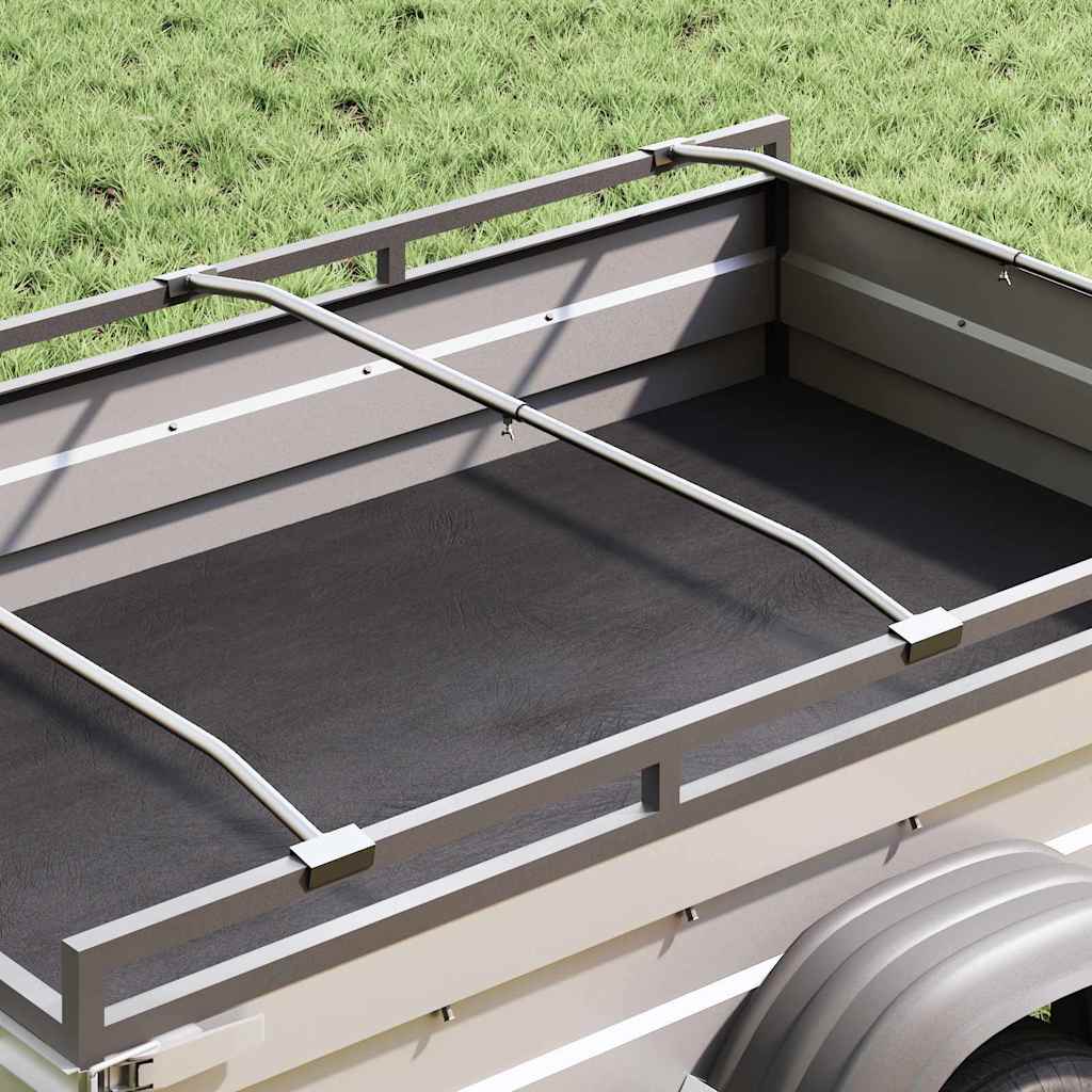 EMSTON Tarpaulin Bracket for Trailers 3 pcs 130-210 cm Aluminum - Silver