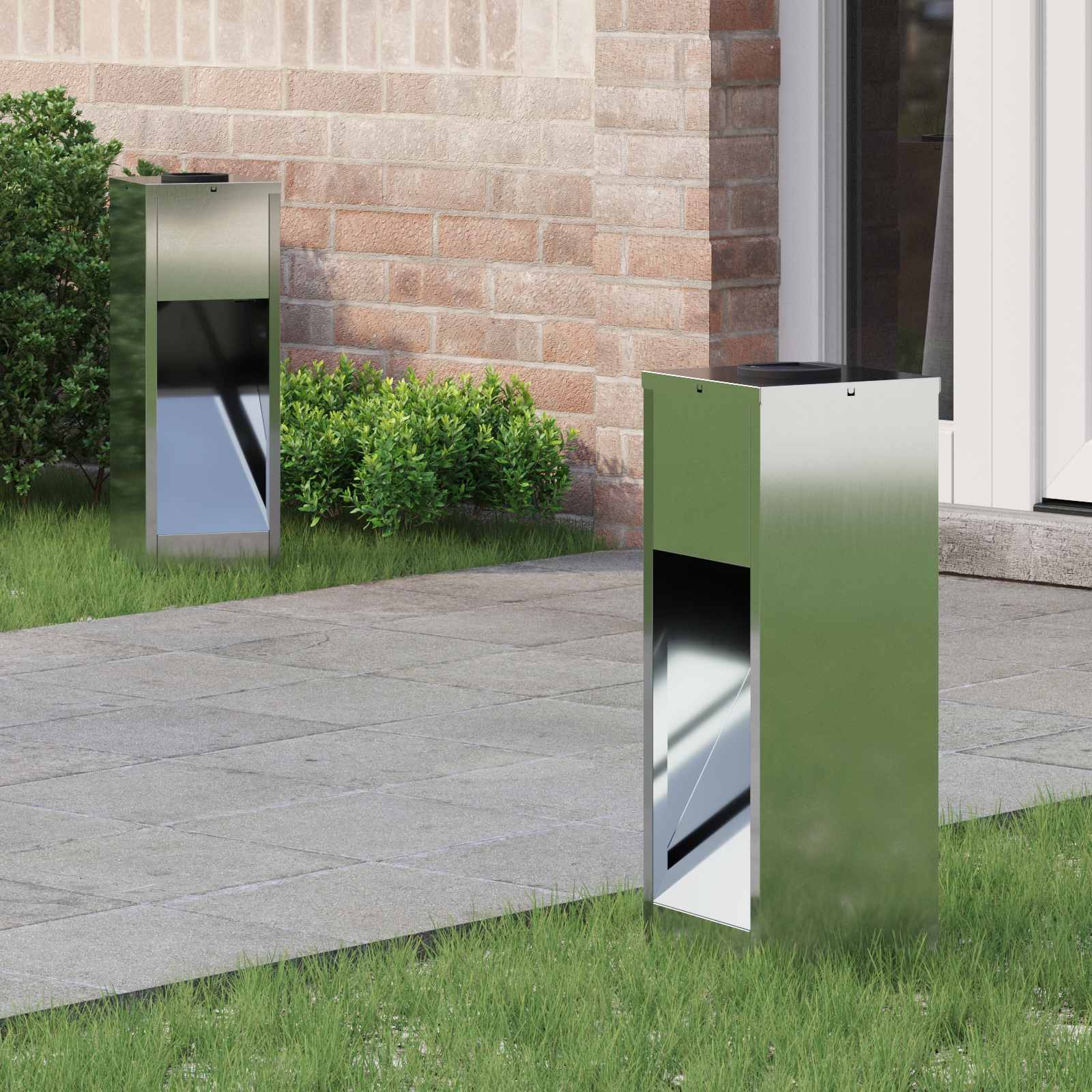 NIEBRO Solar Led Pathway Light 2 pcs Galvanized Galvanized