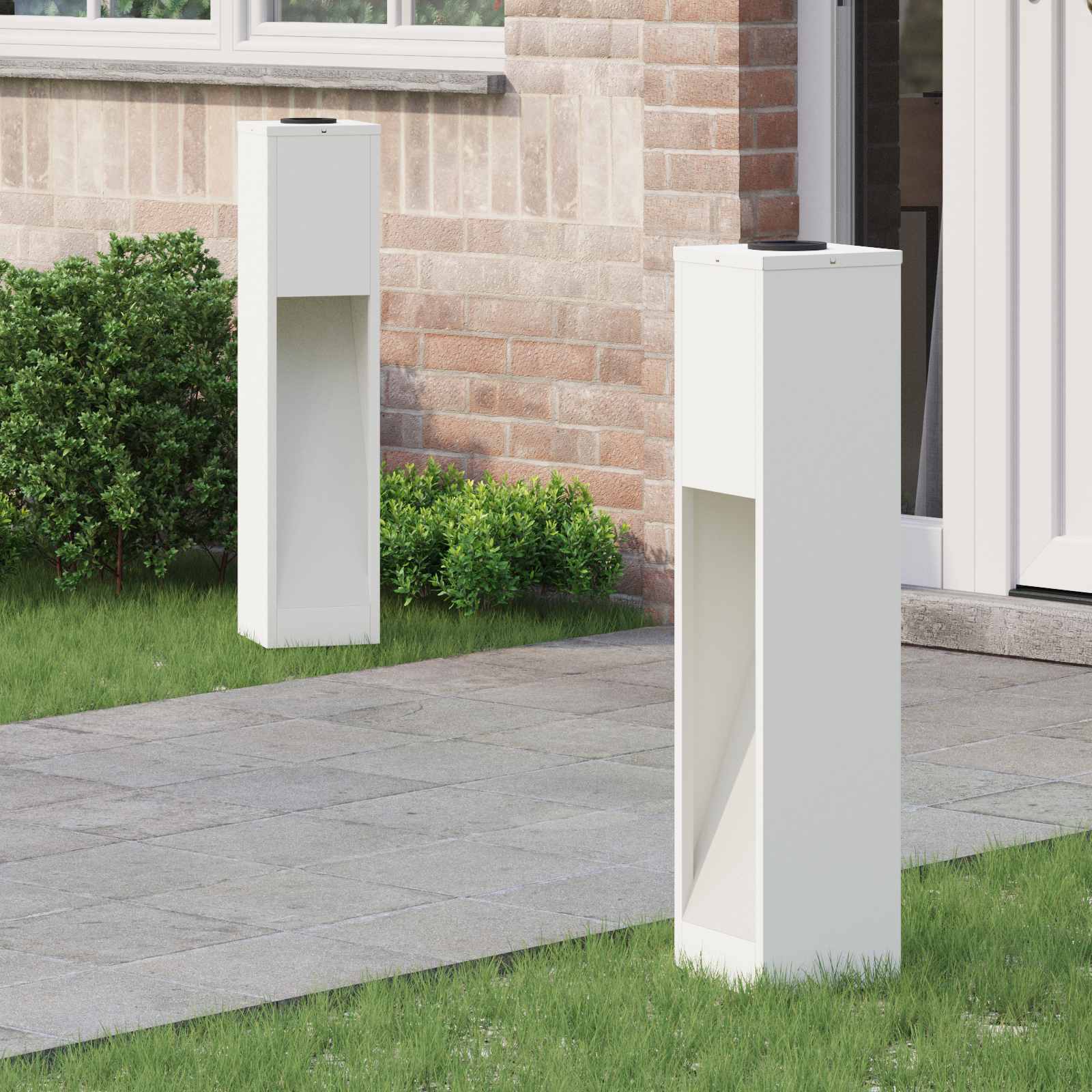 NIEBRO Solar Led Pathway Light 2 pcs Cold Rolled Steel - White