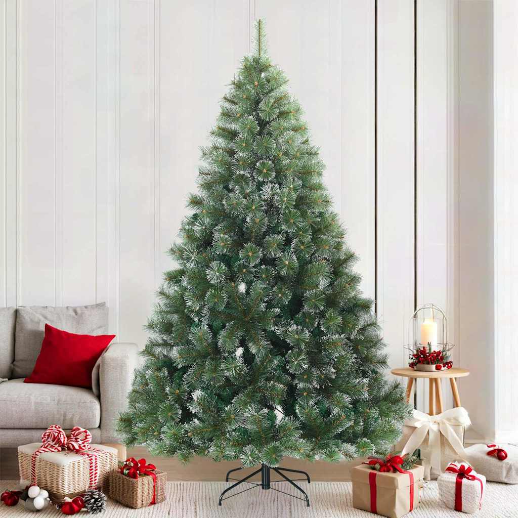 FLOSKA Artificial Hinged Christmas Tree Snow Flocked White 210 cm