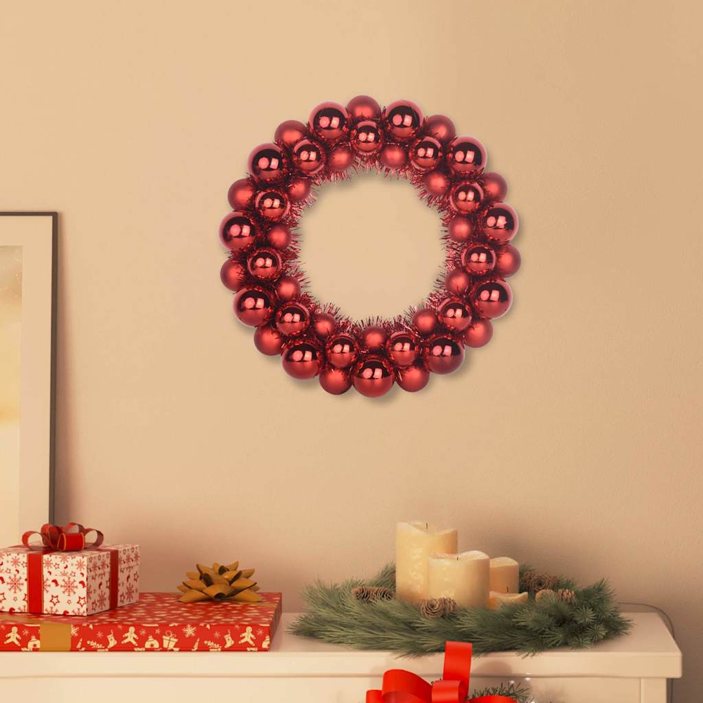 FROSTIQ Christmas Ball Wreathes 2 pcs Red 33 x 33 x 7 cm Polystyrene