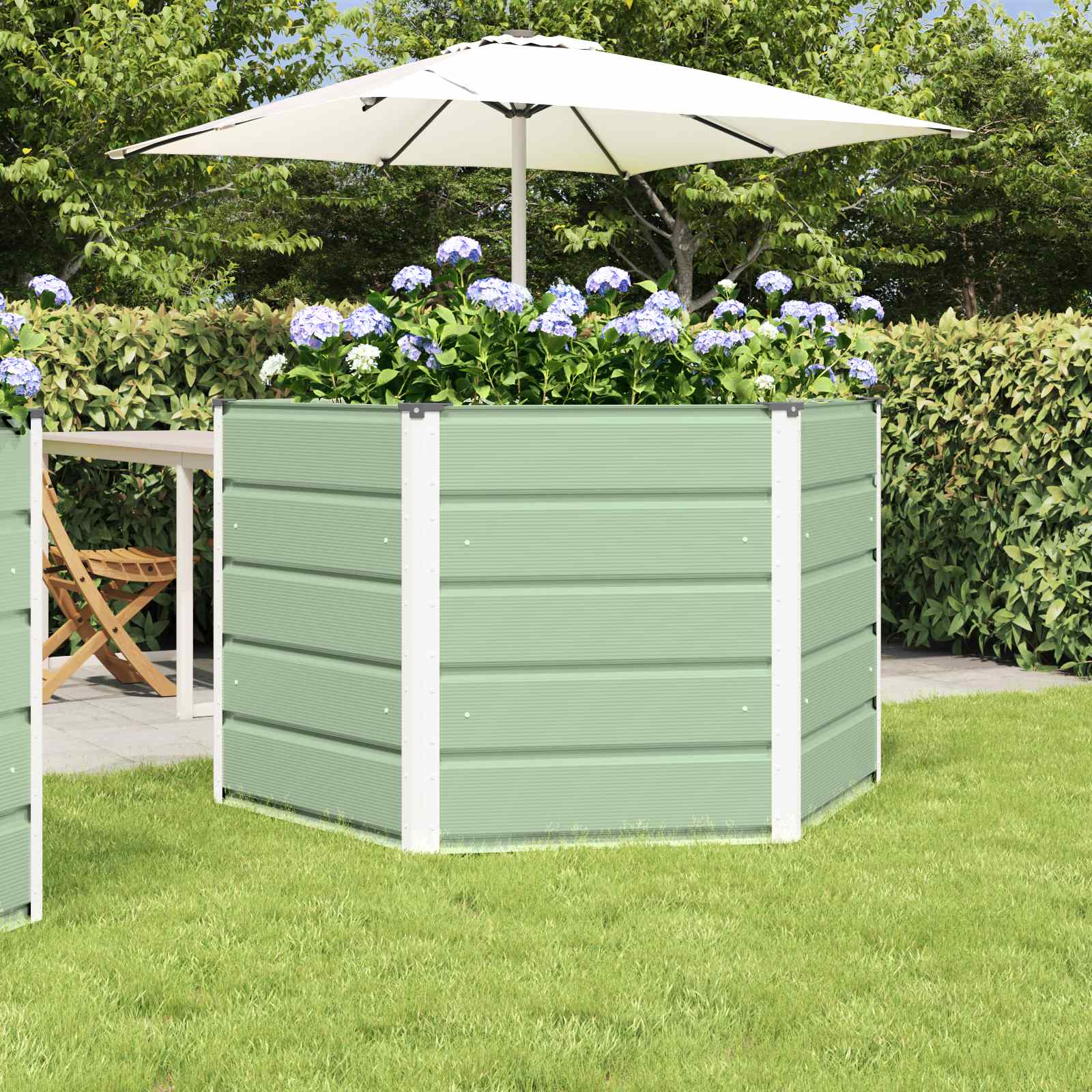 SADALE Planter Pastel 129x129 x75 cm Steel - Green