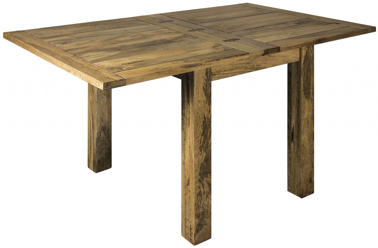 Handcrafted Extendable Mango Wood Butterfly Dining Table